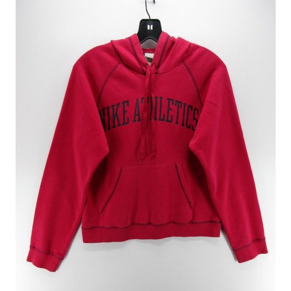 Nike Sweatshirt Small Pullover Y2K Swoosh Logo Hoodie Spell Out Preppy - Picture 1 of 10